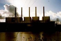 The 5 chimeys of the Gröningen power plant